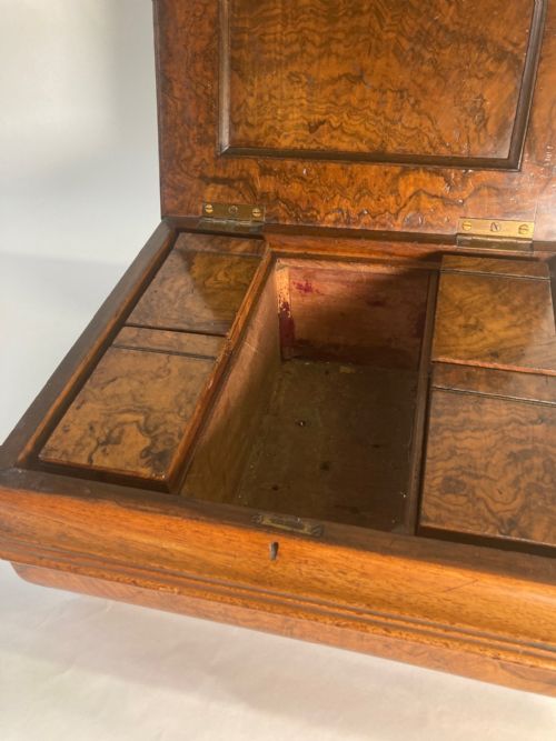 Large Walnut Tea Caddy - Victorian - Room Four