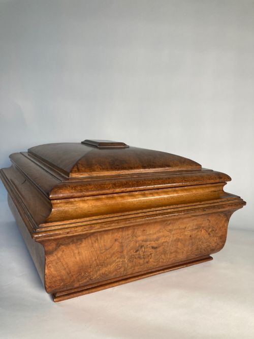 Large Walnut Tea Caddy - Victorian - Room Four