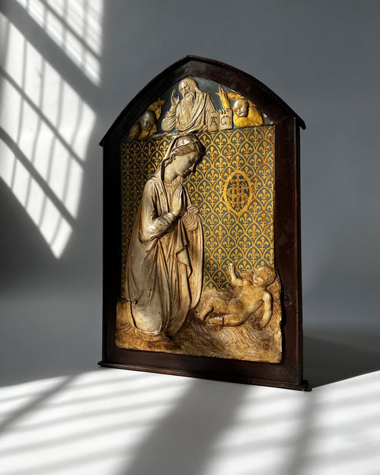 Madonna and Child Antique Religious Plaque - Room Four