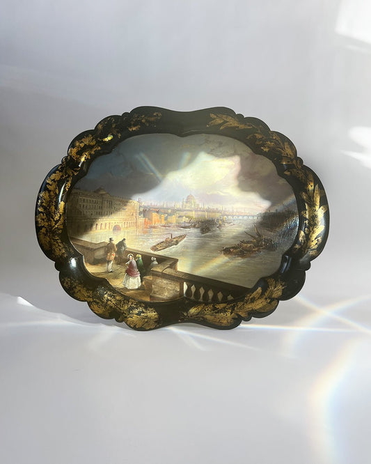 Sold - Jennens & Bettridge : A Victorian Papier Mache View Of London - Room Four