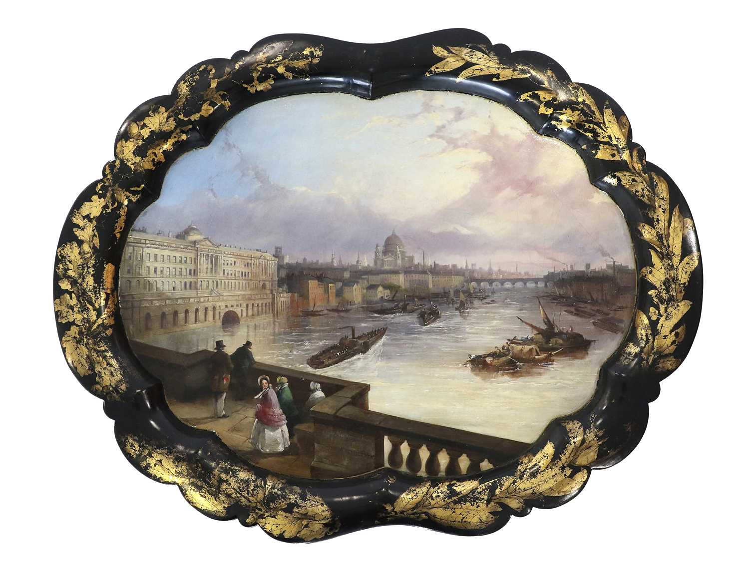 Sold - Jennens & Bettridge : A Victorian Papier Mache View Of London - Room Four
