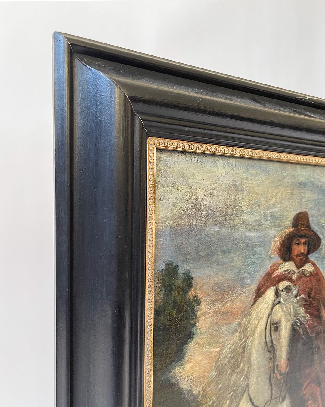 Sold Out - Antique Oil Painting Noble on a White Horse - Room Four