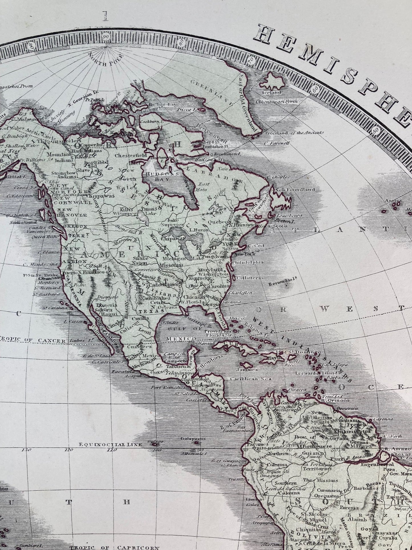 Western Hemisphere - 1863 Map - Room Four