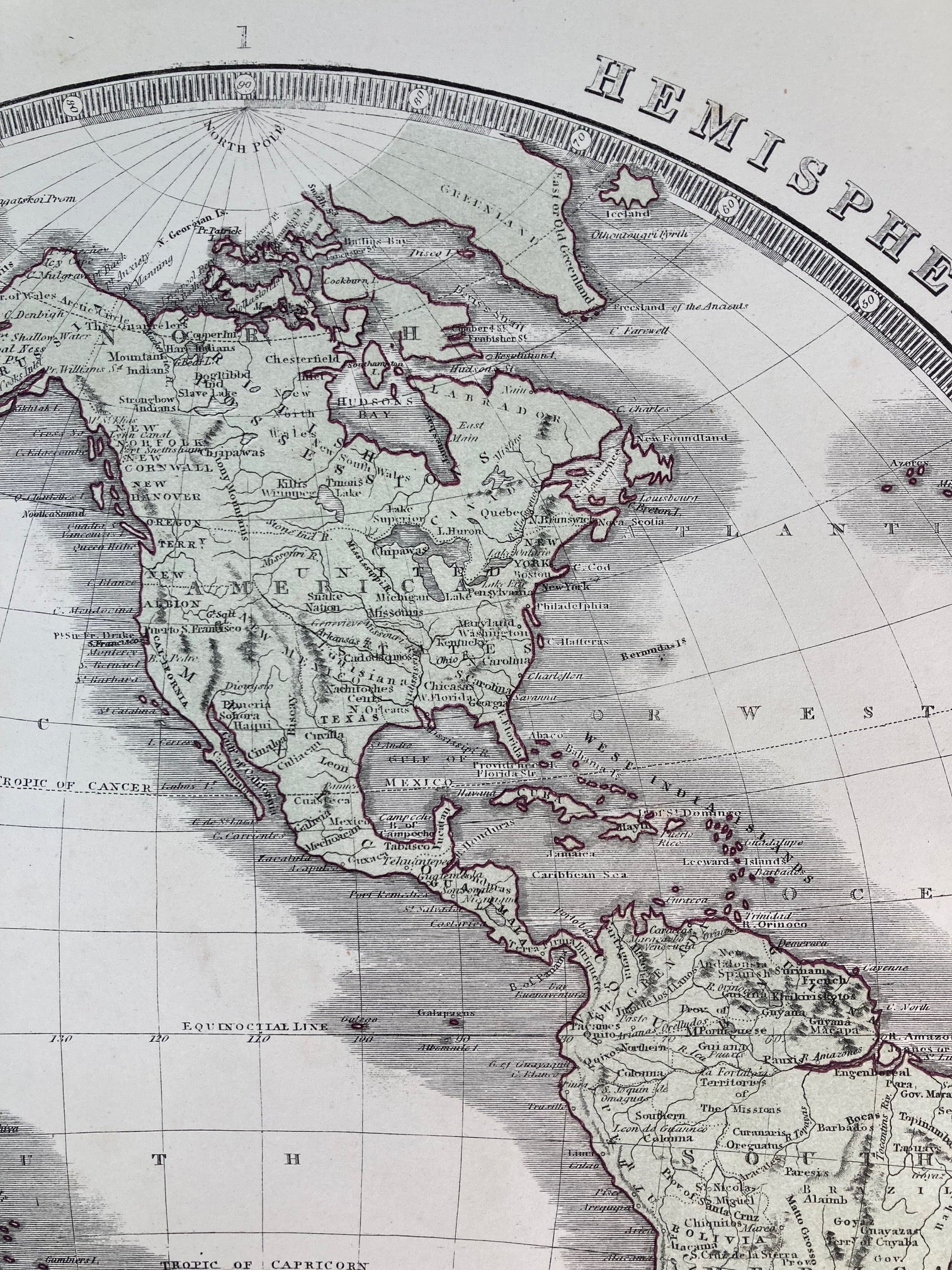 Western Hemisphere - 1863 Map - Room Four