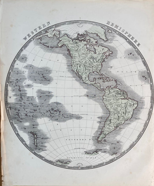 Western Hemisphere - 1863 Map - Room Four