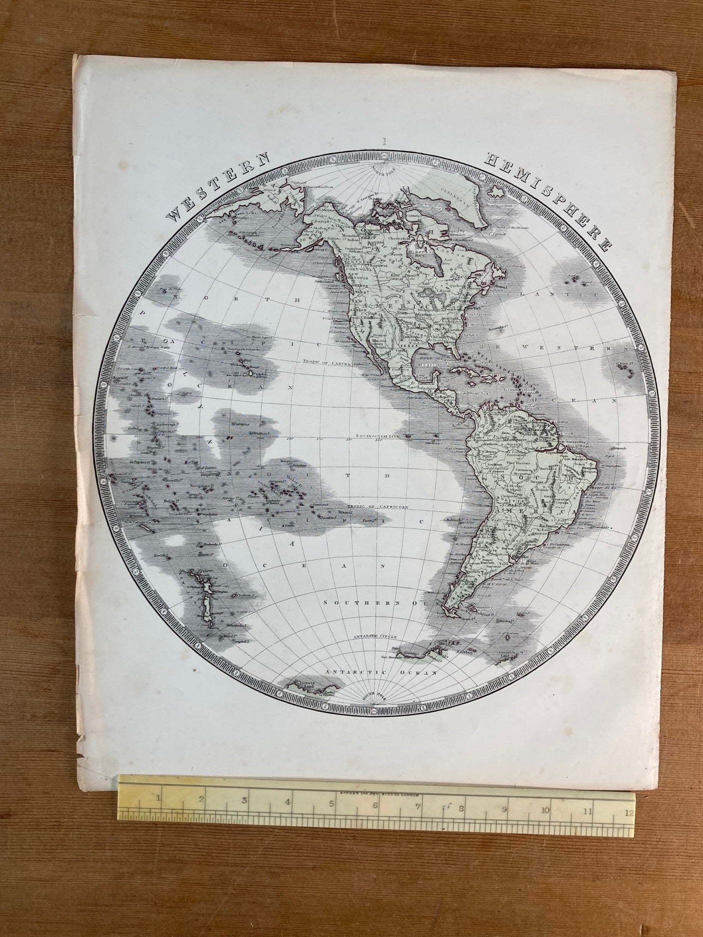 Western Hemisphere - 1863 Map - Room Four